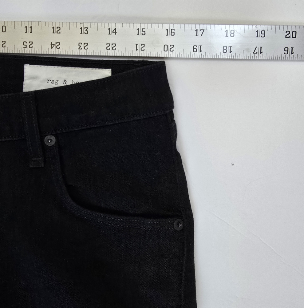 Rag & Bone Standard Issue Black Button Fly Jeans … - image 6